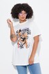 Camiseta, Boxy Fit, estampado de leopardo, media manga