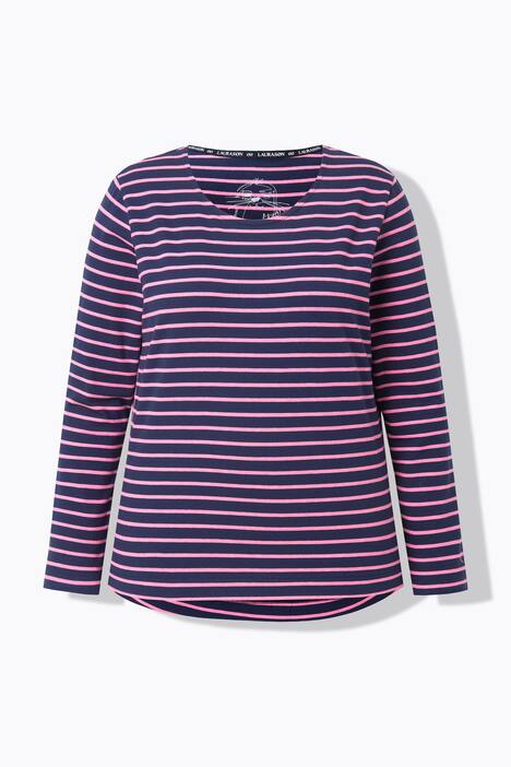 Ringelshirt, Langarm, Rundhalsausschnitt,