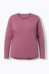 T-shirt rayé, manches longues et décolleté rond