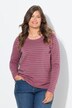 T-shirt rayé, manches longues et décolleté rond