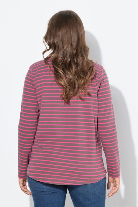 Ringelshirt, Langarm, Rundhalsausschnitt,