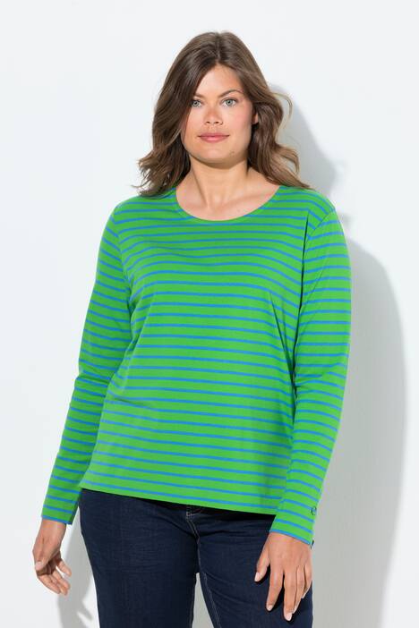 Ringelshirt, Langarm, Rundhalsausschnitt,