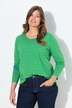 T-shirt rayé, manches longues et décolleté rond