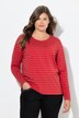 T-shirt rayé, manches longues et décolleté rond