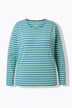 Gestreept overhemd, lange mouw, ronde hals