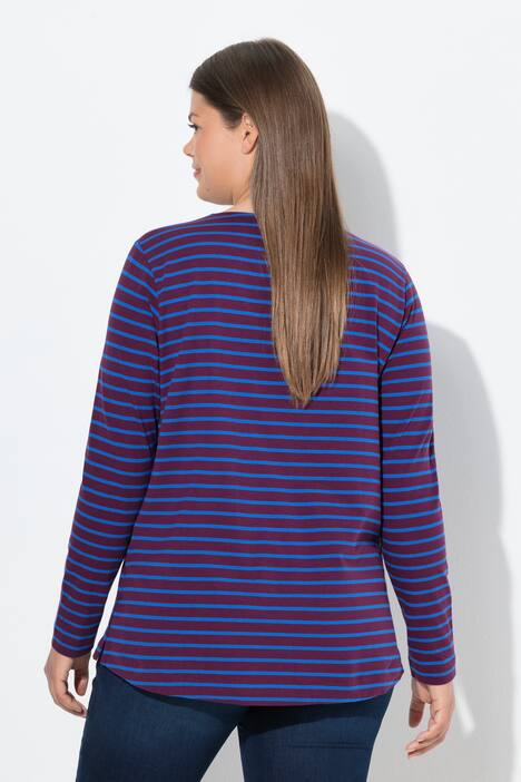Ringelshirt, Langarm, Rundhalsausschnitt,