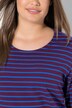 T-shirt rayé, manches longues et décolleté rond