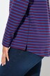 T-shirt rayé, manches longues et décolleté rond