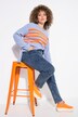 Boyfriend-jersey-jeans, vide ben, komfortlinning