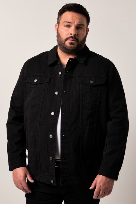 Veste en jean Men+, denim coloré et poches poitrine - jusqu'au 8 XL
