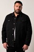Men+ jeansjakke, kulørt denim, brystlommer, op til 8XL