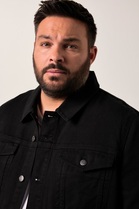 Veste en jean Men+, denim coloré et poches poitrine - jusqu'au 8 XL