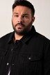 Men+ jeansjakke, kulørt denim, brystlommer, op til 8XL