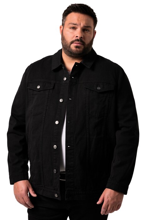 Džínová bunda Men+, barevná džínovina, náprsní kapsy, do 8XL