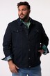 Men+ jeansjakke, kulørt denim, brystlommer, op til 8XL