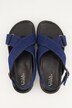 Denim sandalen, gekruiste bandjes, wijdte H