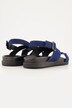 Denim sandalen, gekruiste bandjes, wijdte H