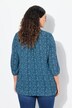 Smockbluse, blomsterprint, A-linje, rund hals, 3/4-ærmer