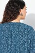 Smockbluse, blomsterprint, A-linje, rund hals, 3/4-ærmer