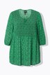 Smockbluse, blomsterprint, A-linje, rund hals, 3/4-ærmer