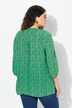 Smockbluse, blomsterprint, A-linje, rund hals, 3/4-ærmer