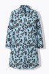 Chemisier long à fleur, coupe évasée, col chemise et manches longues