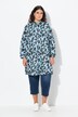Chemisier long à fleur, coupe évasée, col chemise et manches longues