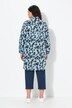 Chemisier long à fleur, coupe évasée, col chemise et manches longues