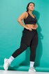 Leggings sportivi con shorts, taglio aderente e vita alta
