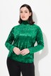 fluwelen shirt, opstaande kraag, slim, lange mouw