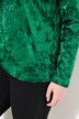 fluwelen shirt, opstaande kraag, slim, lange mouw