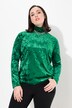 fluwelen shirt, opstaande kraag, slim, lange mouw