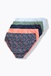Midi-slips, set van 5, strikjesmotief/kleur