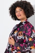 Kaftan, oversized, heldekkende trykk, satengfôr