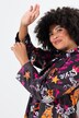 Kaftan, oversized, heldekkende trykk, satengfôr
