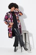 Kaftan, oversized, heldekkende trykk, satengfôr