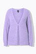 Cardigan, pailletter, oversize, rib, V-udskæring
