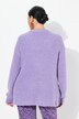 Cardigan, pailletter, oversize, rib, V-udskæring