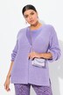 Cardigan, pailletter, oversize, rib, V-udskæring