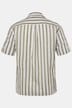 JP 1880 hørmix stribet skjorte, korte ærmer, Cuba krave, moderne pasform, op til 8 XL
