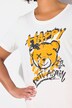 T-skjorte, boxy fit, teddymotiv, korte ermer
