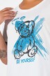 T-skjorte, boxy fit, teddymotiv, korte ermer