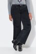 Jeans with wide legs and distressed details