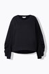 Sweat-shirt coupe évasée, manches longues raglan avec fronces