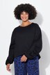 Sweat-shirt coupe évasée, manches longues raglan avec fronces