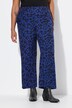 Pantalón, ancho y recto, estampado animal, cintura elástica
