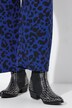 Pantalón, ancho y recto, estampado animal, cintura elástica
