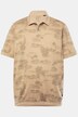 Polo JP 1880 ventre confort. Manches courtes. Tissu piqué, imprimé all-over - du XXL jusqu'au 8 XL