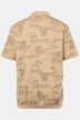Polo JP 1880 ventre confort. Manches courtes. Tissu piqué, imprimé all-over - du XXL jusqu'au 8 XL