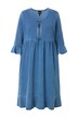 Midi šaty, zip, A střih, kulatý výstřih, 3/4 rukávy